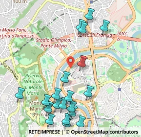 Mappa Via Martino Longhi, 00196 Roma RM, Italia (1.3255)