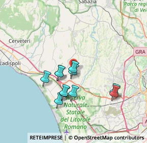 Mappa Via Cuglieri, 00050 Fiumicino RM, Italia (6.46273)