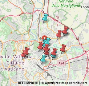 Mappa Tangenziale Est, 00199 Roma RM, Italia (3.08067)