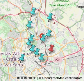 Mappa Tangenziale Est, 00199 Roma RM, Italia (3.34917)