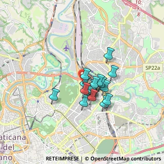 Mappa Via Alessandro Vessella, 00199 Roma RM, Italia (1.22158)