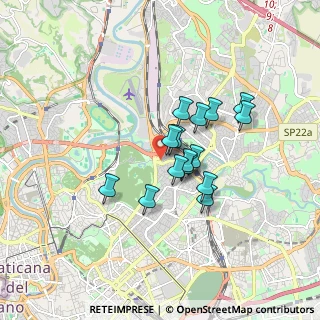 Mappa Via Antonio Vivaldi, 00199 Roma RM, Italia (1.33667)