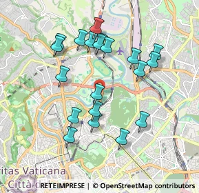 Mappa Via dei Campi Sportivi, 00197 Roma RM, Italia (1.9025)