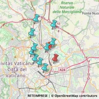 Mappa Via Valle Corteno, 00141 Roma RM, Italia (3.33364)
