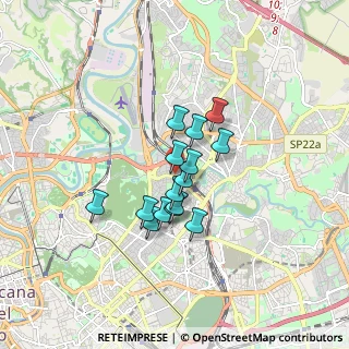 Mappa Via Capocci Gaetano Maestro, 00199 Roma RM, Italia (1.22333)