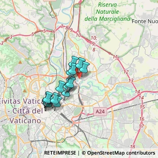 Mappa Via Valsassina, 00141 Roma RM, Italia (3.08294)
