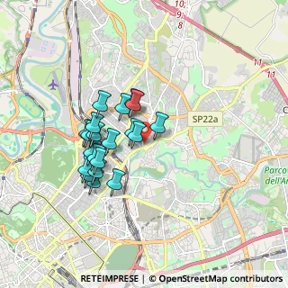 Mappa Via Monte Tesoro, 00141 Roma RM, Italia (1.558)