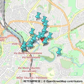 Mappa Via Monte Tesoro, 00141 Roma RM, Italia (0.708)