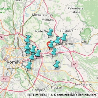 Mappa Via Pietraferrazzana, 00131 Roma RM, Italia (6.43692)