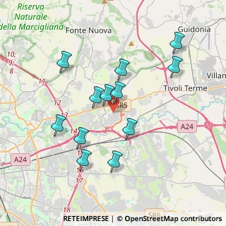 Mappa Via Pietraferrazzana, 00131 Roma RM, Italia (3.78333)