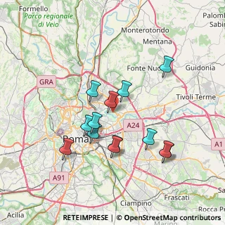 Mappa Via Vicovaro, 00156 Roma RM, Italia (7.03154)
