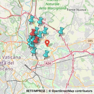 Mappa Via Vicovaro, 00156 Roma RM, Italia (3.00625)