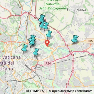 Mappa Via Vicovaro, 00156 Roma RM, Italia (3.82133)