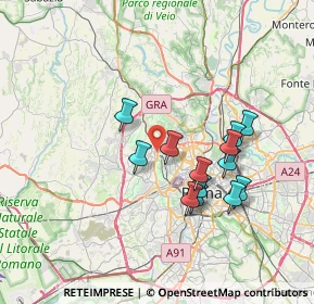 Mappa Pineta Sacchetti- Villa Maggiorani, 00168 Roma RM, Italia (6.77385)