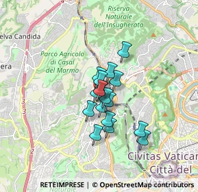 Mappa Via Vittorio Marchi, 00168 Roma RM, Italia (1.08765)