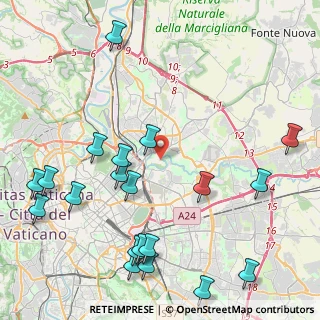 Mappa Via Monte Tomatico, 00141 Roma RM, Italia (5.7735)
