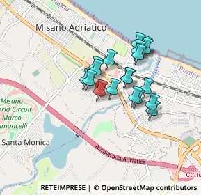 Mappa Via Ponte Conca, 47843 Misano Adriatico RN, Italia (0.695)