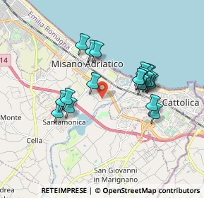 Mappa Via Ponte Conca, 47843 Misano Adriatico RN, Italia (1.607)