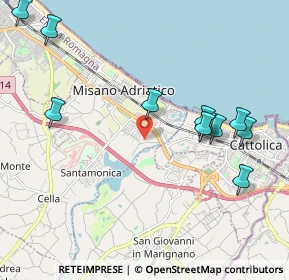 Mappa Via Ponte Conca, 47843 Misano Adriatico RN, Italia (2.37)