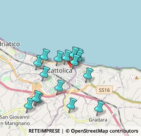 Mappa Via G Da Verrazzano, 47841 Cattolica RN, Italia (1.61625)