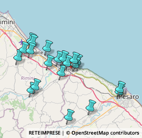 Mappa Via Caboto, 47841 Cattolica RN, Italia (7.4255)