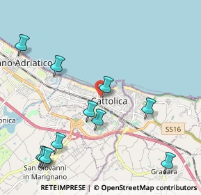 Mappa Via Corridoni, 47841 Cattolica RN, Italia (2.55)