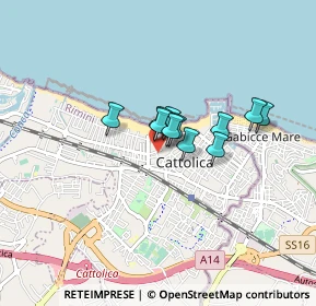 Mappa Via Corridoni, 47841 Cattolica RN, Italia (0.50818)