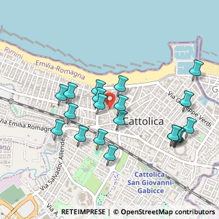 Mappa Via Filippo Corridoni, 47841 Cattolica RN, Italia (0.493)