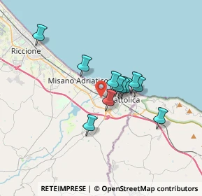 Mappa Via della Costituente, 47841 Cattolica RN, Italia (2.56273)