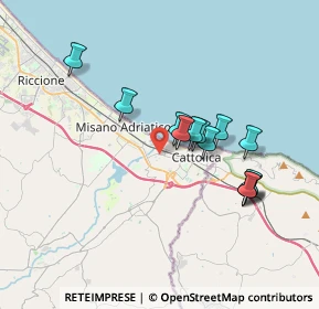 Mappa Via della Costituente, 47841 Cattolica RN, Italia (3.23923)