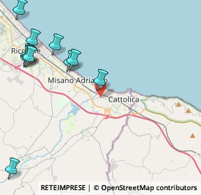 Mappa Via della Costituente, 47841 Cattolica RN, Italia (5.73909)