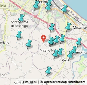 Mappa Via Bruscheto, 47843 Misano Adriatico RN, Italia (2.2375)