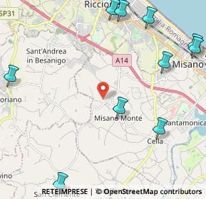Mappa Via Bruscheto, 47843 Misano Adriatico RN, Italia (3.17)