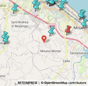 Mappa Via Bruscheto, 47843 Misano Adriatico RN, Italia (3.32)
