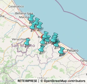 Mappa Via Bruscheto, 47843 Misano Adriatico RN, Italia (9.52467)