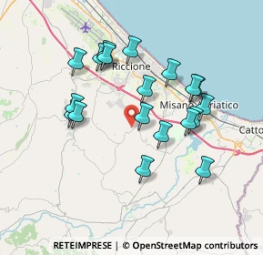 Mappa Via Bruscheto, 47843 Misano Adriatico RN, Italia (3.46895)