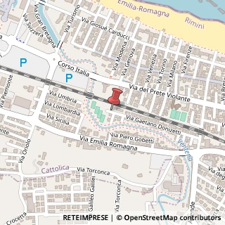 Mappa Via G. Donizetti, 109, 47841 Cattolica, Rimini (Emilia Romagna)