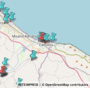 Mappa Via Giordano Bruno, 47841 Cattolica RN, Italia (5.83053)