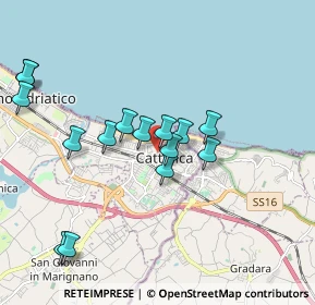 Mappa Via Giordano Bruno, 47841 Cattolica RN, Italia (1.87067)