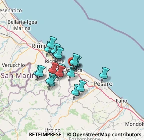 Mappa Via Giordano Bruno, 47841 Cattolica RN, Italia (9.51)