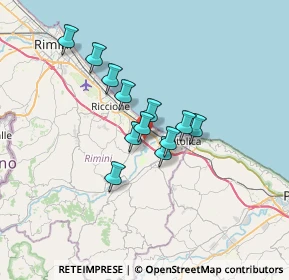 Mappa Via Canaletto, 47843 Misano Adriatico RN, Italia (4.94667)