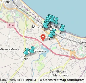 Mappa Via Canaletto, 47843 Misano Adriatico RN, Italia (1.43)