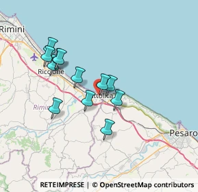 Mappa Via Carlo Cattaneo, 47841 Cattolica RN, Italia (6.07833)