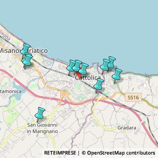Mappa Via Largo della Pace, 47841 Cattolica RN, Italia (1.82636)