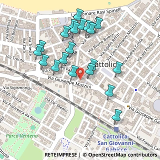 Mappa Via Aurelio Saffi, 47841 Cattolica RN, Italia (0.2505)