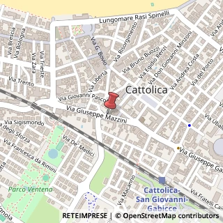 Mappa Via Giuseppe Mazzini, 34, 47841 Cattolica, Rimini (Emilia Romagna)