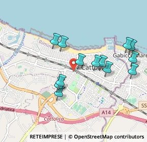 Mappa Ponte ferroviario di via Emilia Romagna. Cattolica, 47841 Cattolica RN, Italia (0.93769)