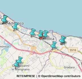Mappa Ponte ferroviario di via Emilia Romagna. Cattolica, 47841 Cattolica RN, Italia (2.26545)