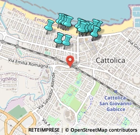 Mappa Ponte ferroviario di via Emilia Romagna. Cattolica, 47841 Cattolica RN, Italia (0.487)