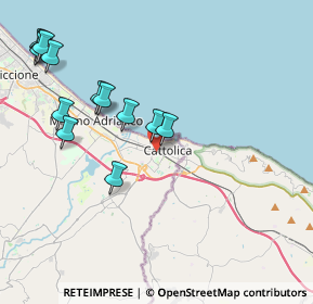 Mappa Ponte ferroviario di via Emilia Romagna. Cattolica, 47841 Cattolica RN, Italia (4.62308)